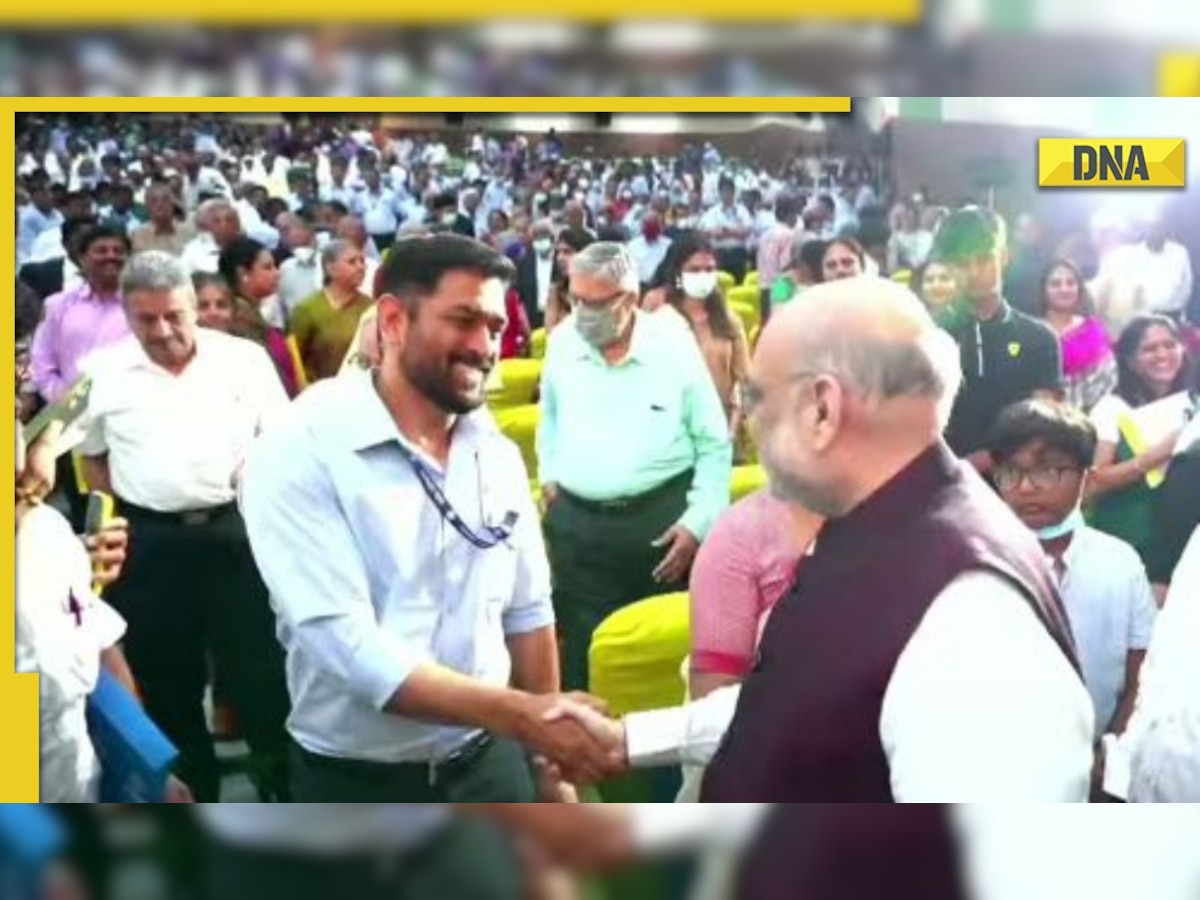 MS Dhoni's picture with Amit Shah goes viral, here's how netizens reacted