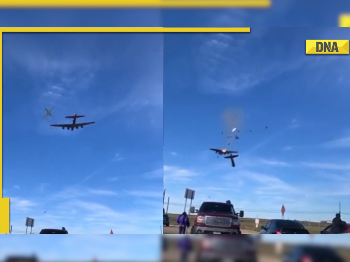 World War Ii Era Planes Collide At Dallas Air Show Horrific Video Goes