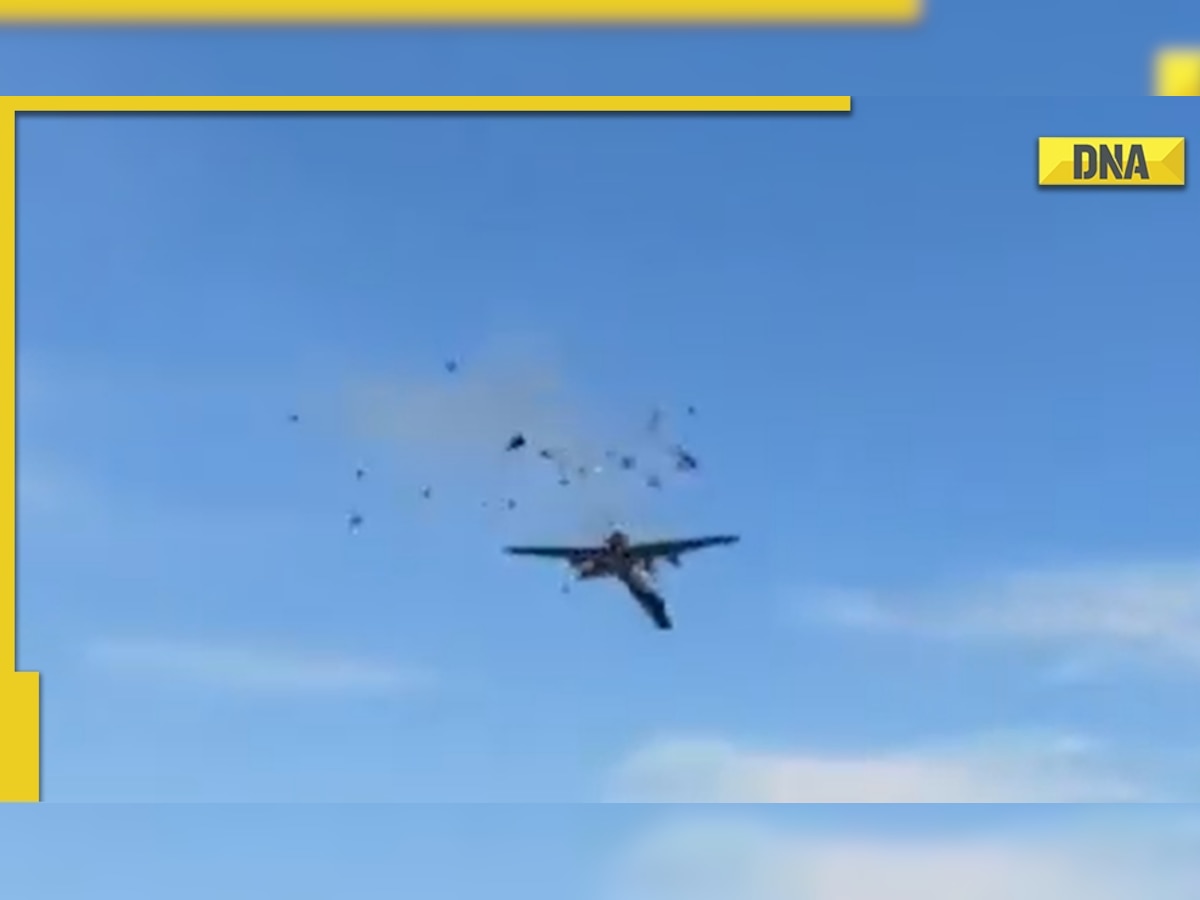 Two aircraft collide mid-air at US airshow, incident caught on camera