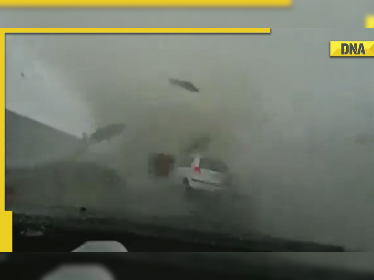 Video of tornado blowing away car goes viral on Twitter, garners over 56 lakh views