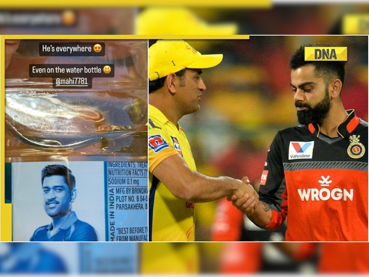 Virat Kohli spots picture of MS Dhoni on water bottle while on holiday, says 'he's everywhere'