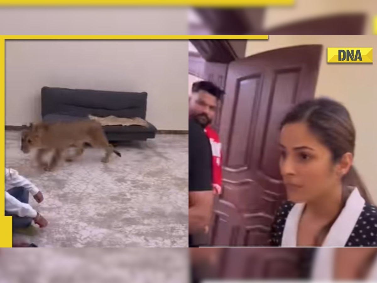 Shehnaaz Gill runs away after seeing pet lioness, chants 'Waheguru saache paatshah' in fear 