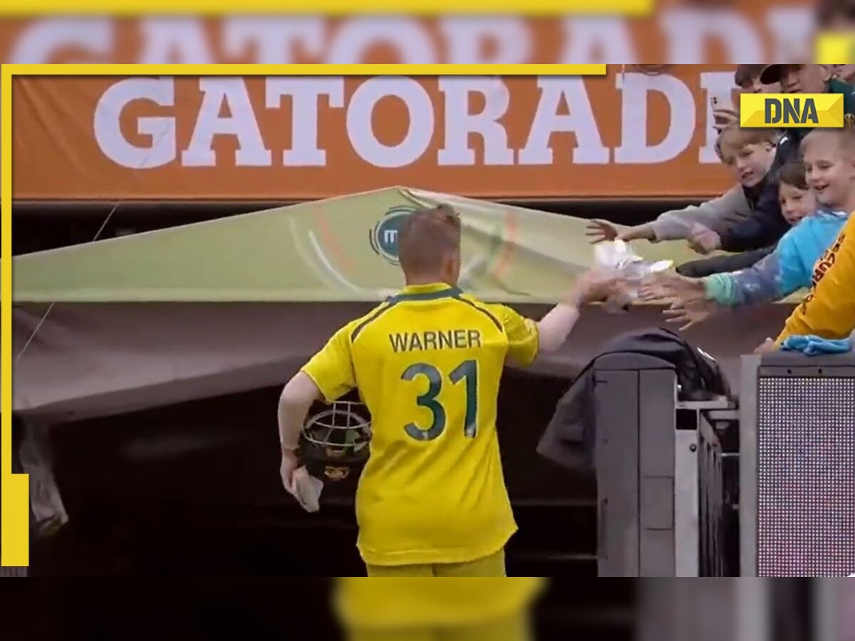 AUS vs ENG 3rd ODI: David Warner hands over his gloves to a lucky fan in stadium, video goes viral