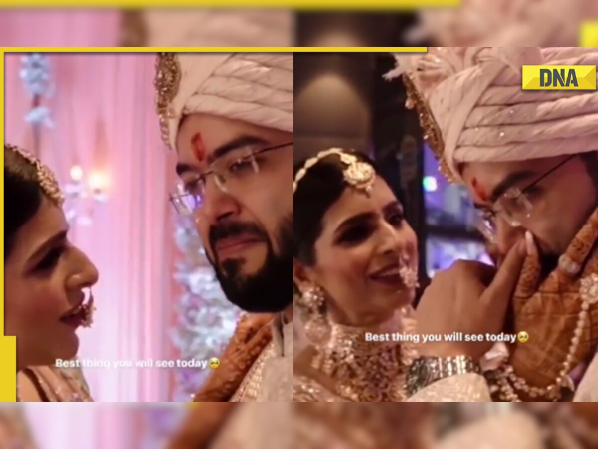 Groom breaks down after seeing his bride, viral video leaves Internet teary-eyed