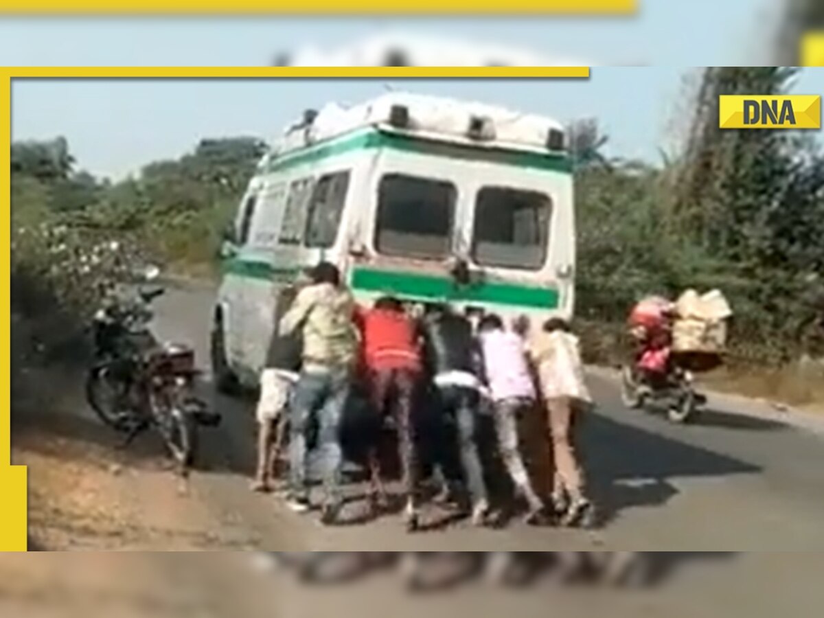 Video: Patient dies as ambulance runs out of fuel in Rajasthan, relatives push vehicle to get him to hospital