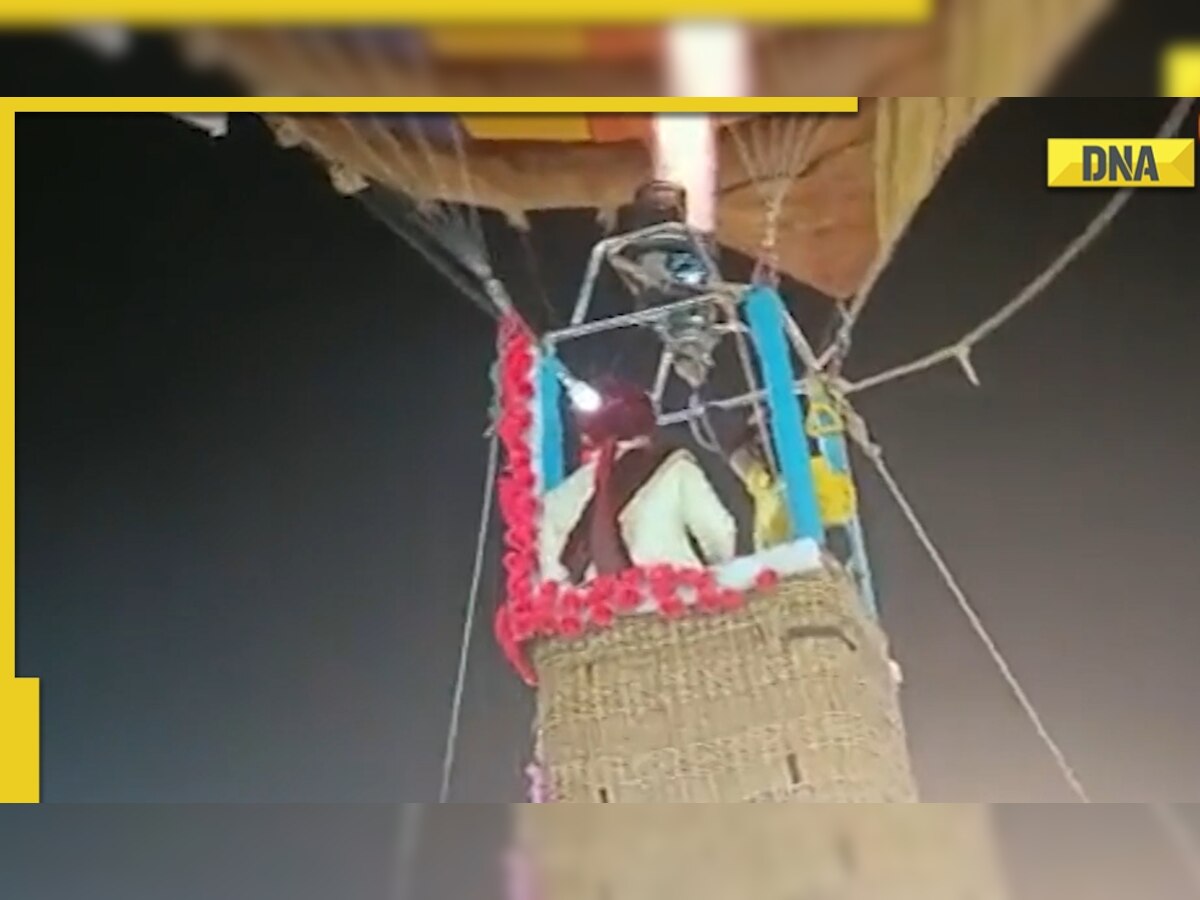 'Marriage in air': Bride and groom happily garland each other at 70 ft height, video goes viral