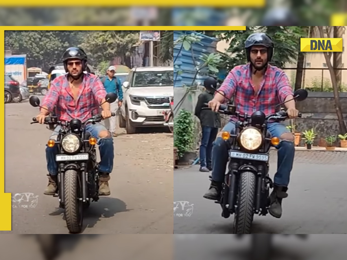 Kartik Aaryan leaves Aanand Rai’s office on a Royal Enfield Hunter 350, asks for helmet first