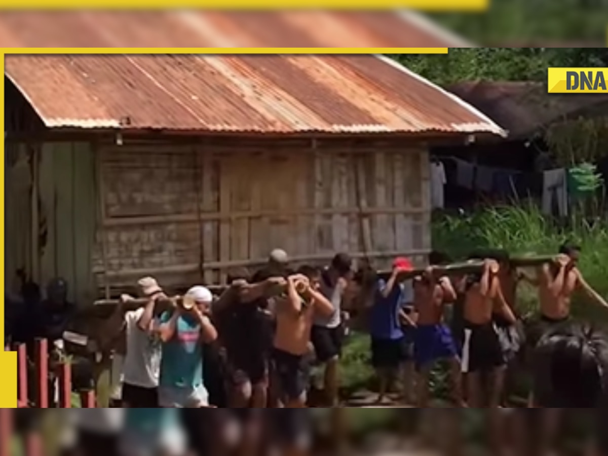 Viral video: Locals from Philippines carry elderly man's house on their ...