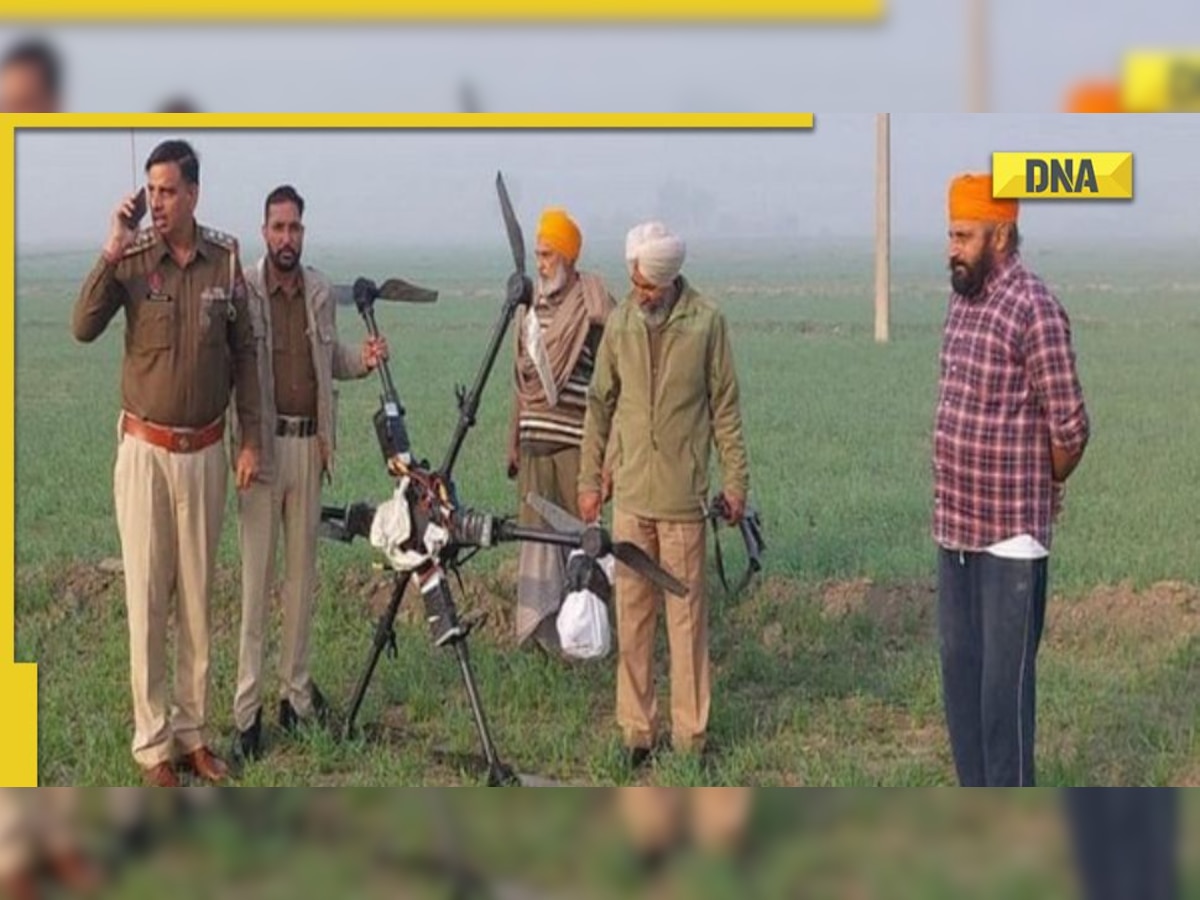 Punjab: Hexacopter drone carrying 5 kg heroin found near India-Pakistan border in Tarn Taran