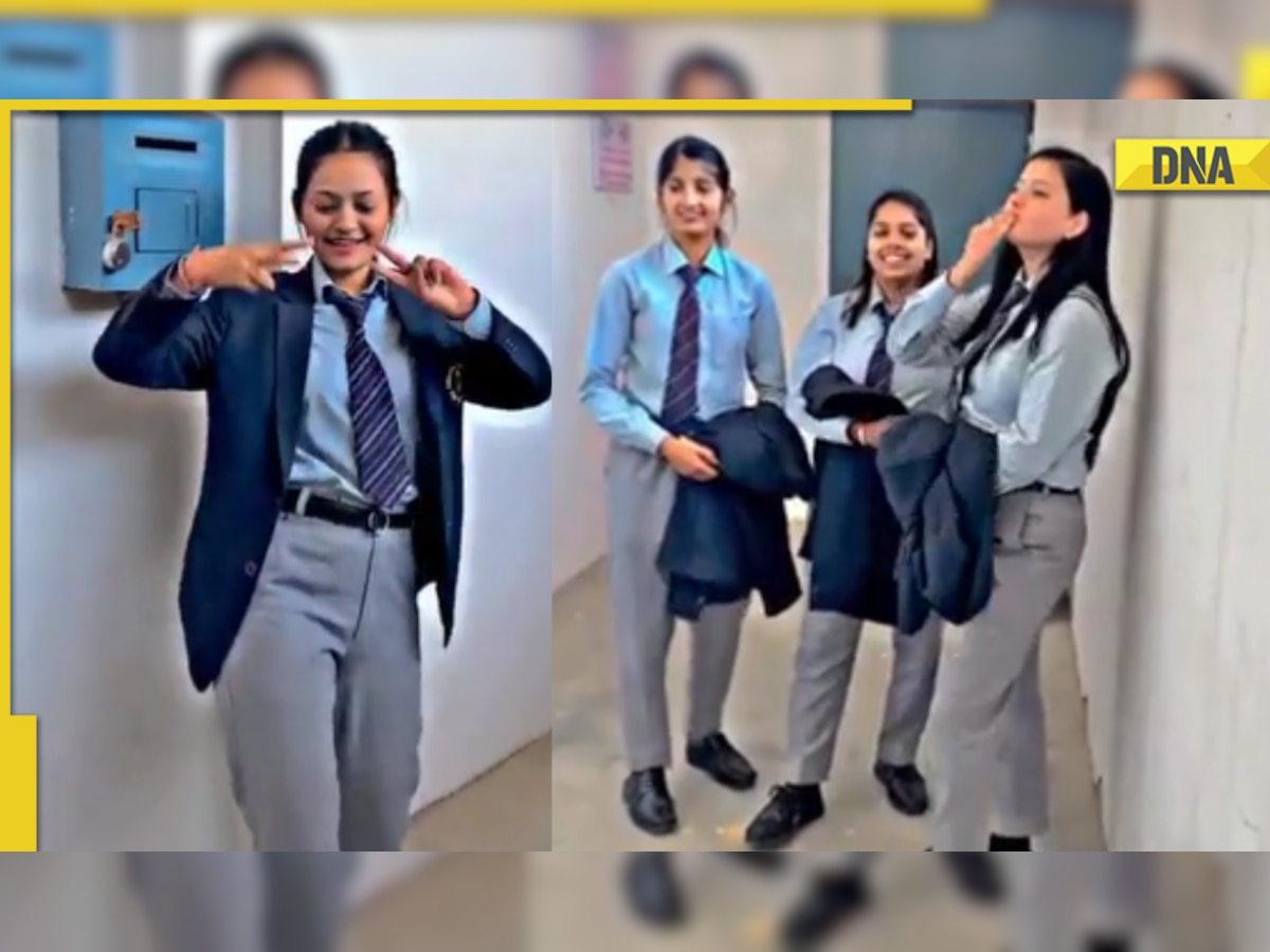 Schoolgirls dance to 'Patli Kamariya Mor Hai Hai' song, viral video  impresses netizens