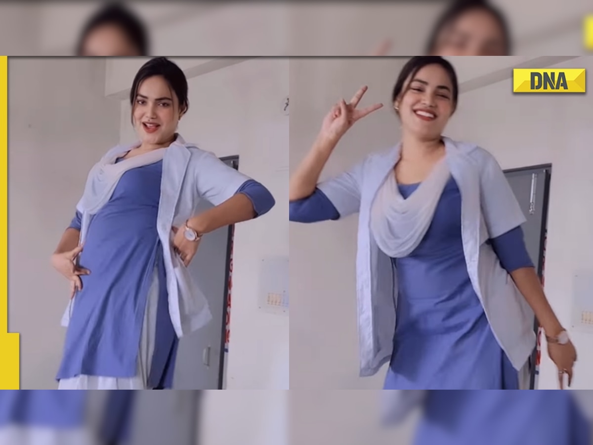 Sexy Dehati School Girl Video New Xxx - College girl dances to Bhojpuri song in viral video, netizens say 'mauj  kardi'