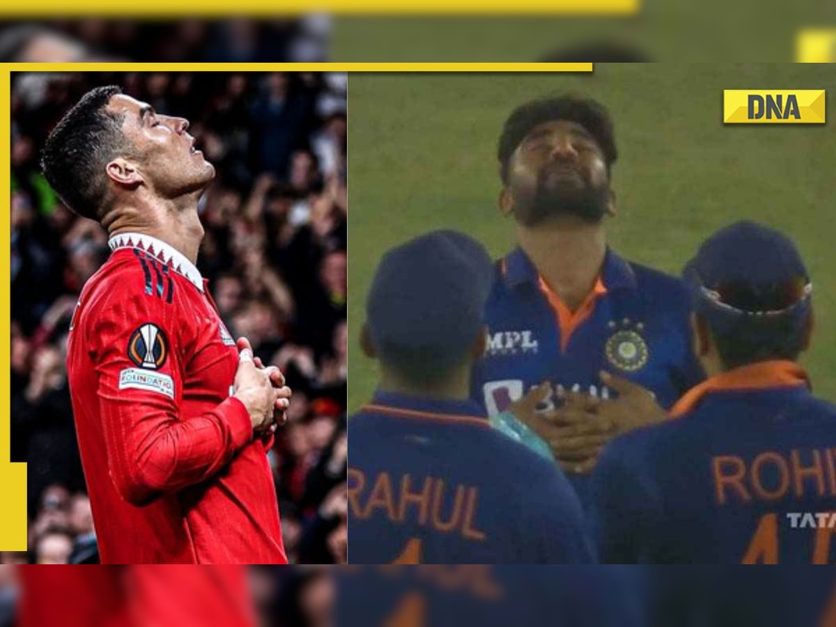 Mohammad Siraj imitates Cristiano Ronaldo 'peace' celebration after taking Hasan Mahmud wicket, pic goes viral