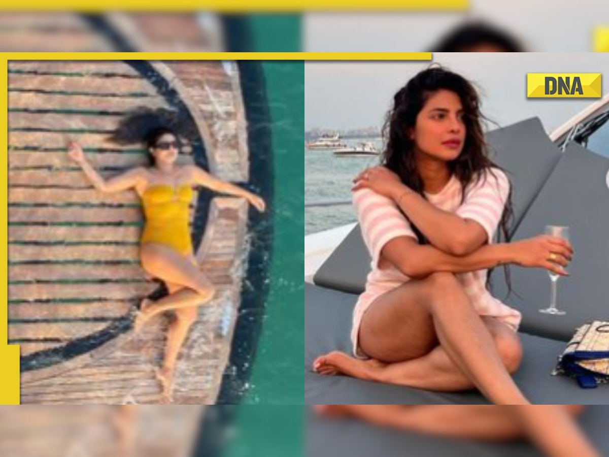 Lanka Chopra Ka Sexy Video Hd Bp - Priyanka Chopra shows off her sexy curves in mustard monokini, drops photos  from Dubai