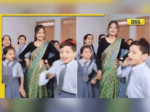 Desi school teacher dances to Govinda's 'UP Wala Thumka' with her