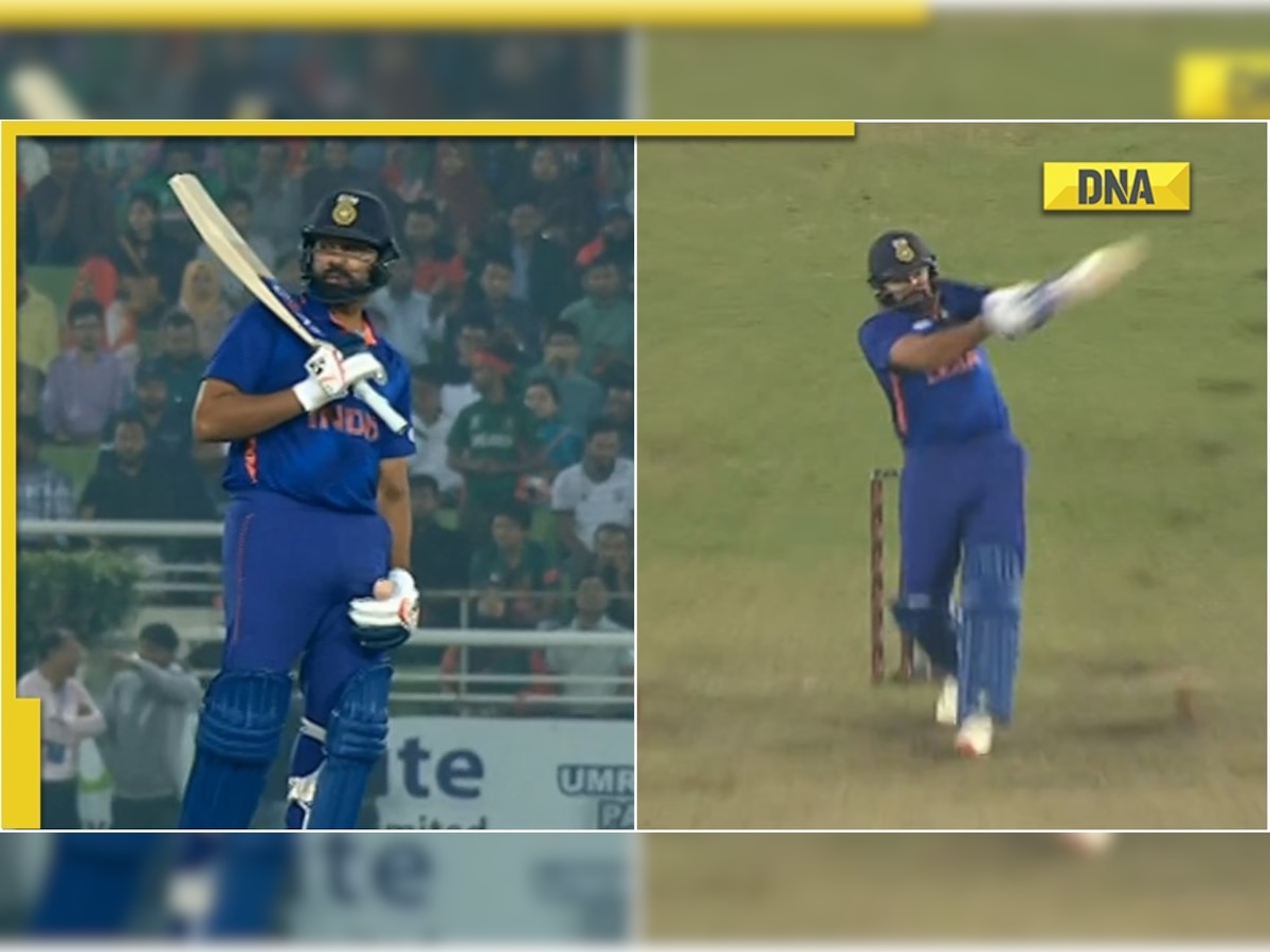 'Captain Courageous': Rohit Sharma comes out to bat with injured thumb, hits 92m sixes!