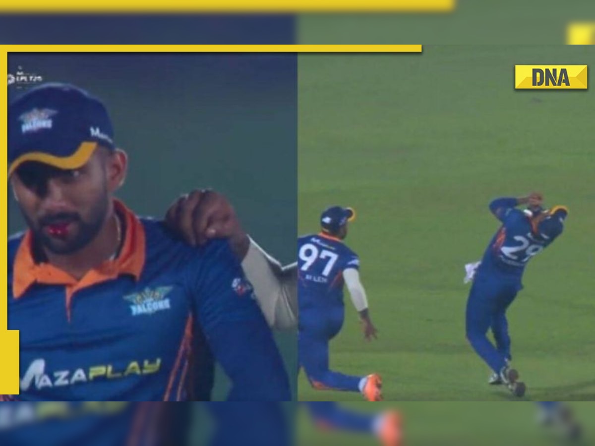 Watch: Sri Lanka all-rounder Chamika Karunaratne loses four teeth in bizarre injury during LPL match