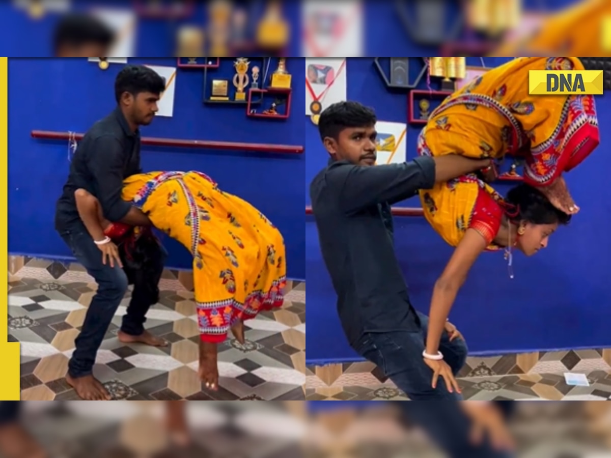 Saree-clad woman aces difficult stunt, viral video leaves netizens spellbound