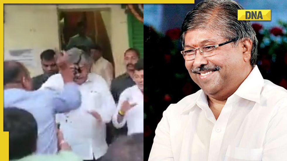 Ink Thrown At Maharashtra Minister Chandrakant Patil Over Ambedkar ...