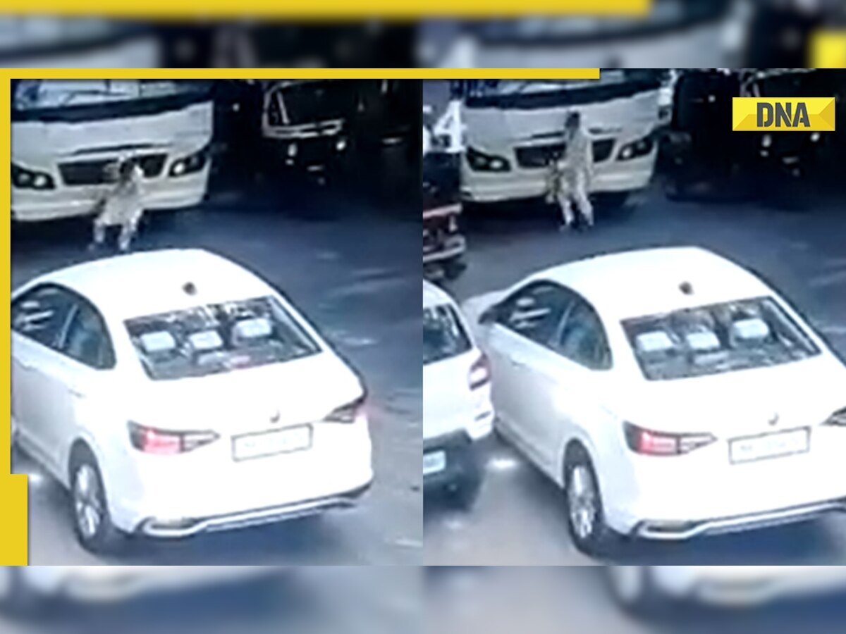 Viral video: Man ‘run over’ by bus in Mumbai, walks up to a miraculous escape