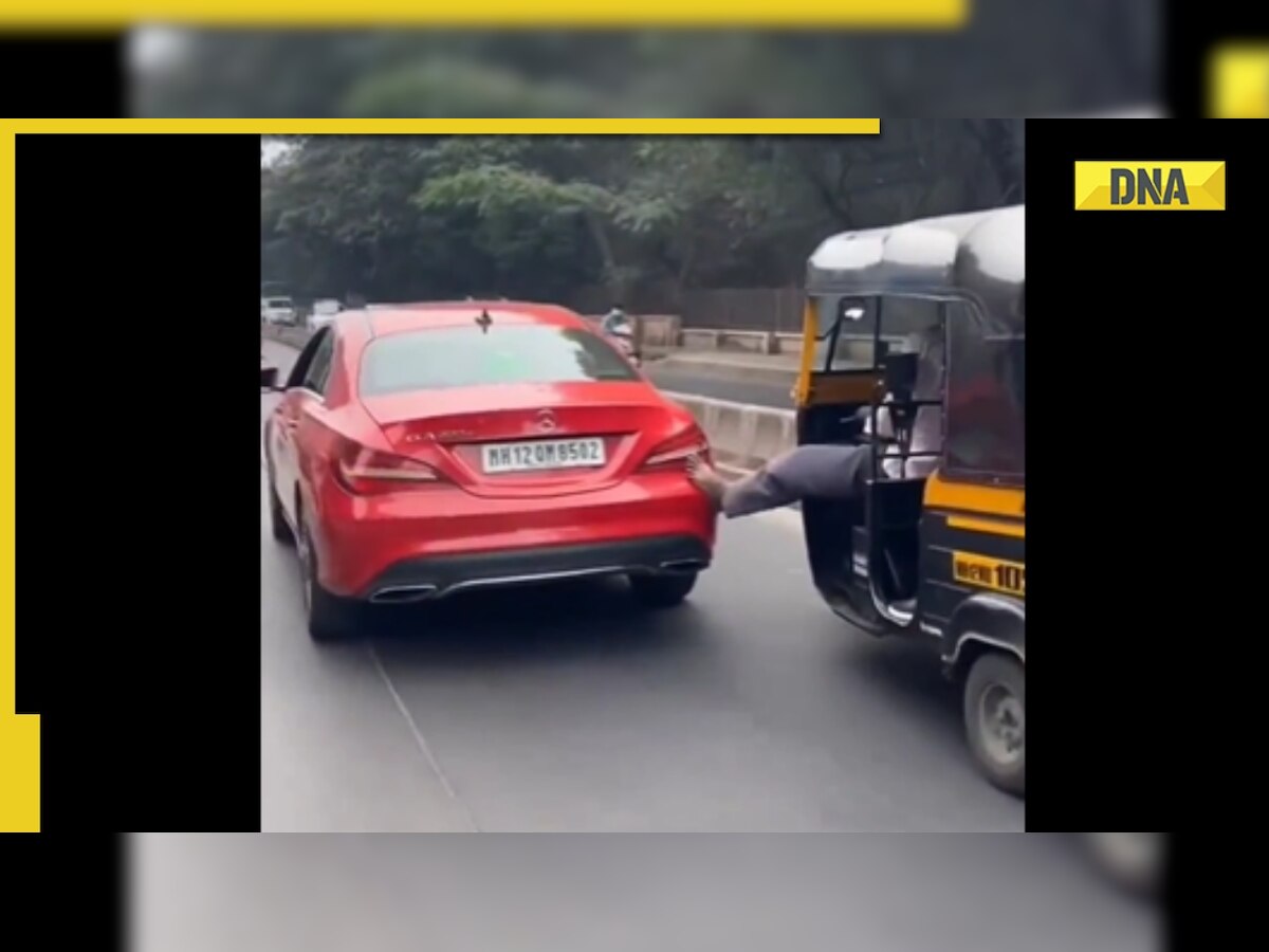 'It happens only in India': Video of auto driver pushing Mercedes with his leg goes viral