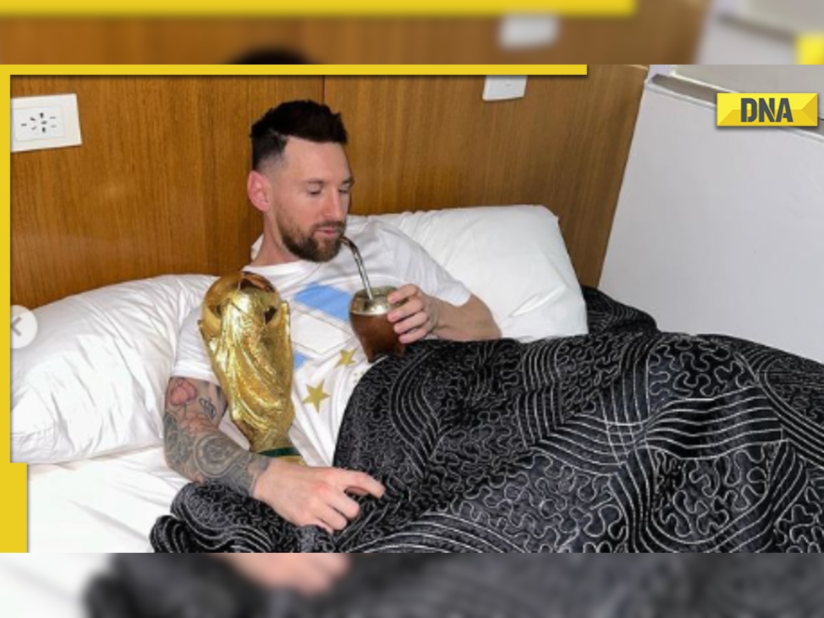 FIFA World Cup 2022: Argentina legend Lionel Messi poses with WC trophy in bed, see viral pic