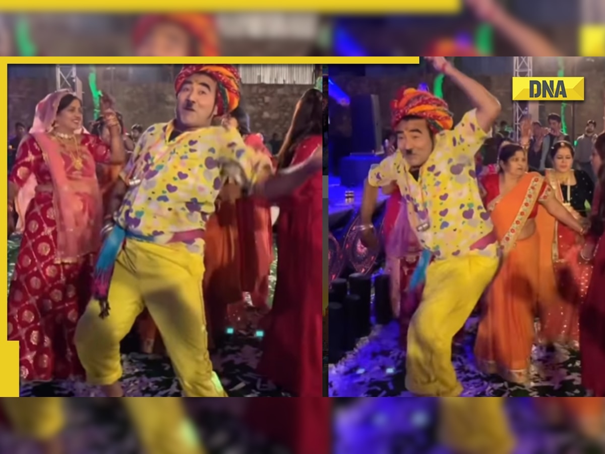 Man steals the show with his energetic dance performance on Rajasthani song, viral video