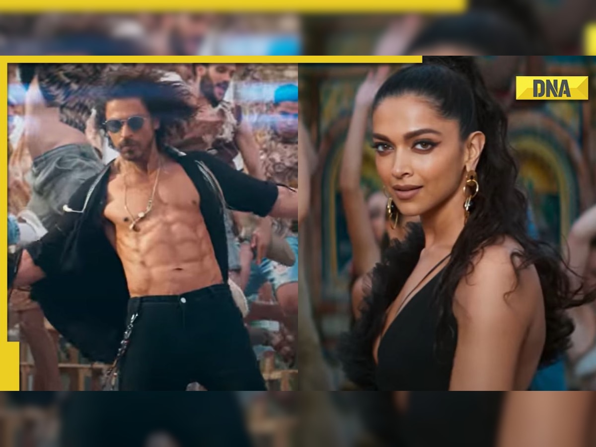 Jhoome Jo Pathaan: Shah Rukh Khan looks irresistible with eight-pack abs, Deepika Padukone stuns in black