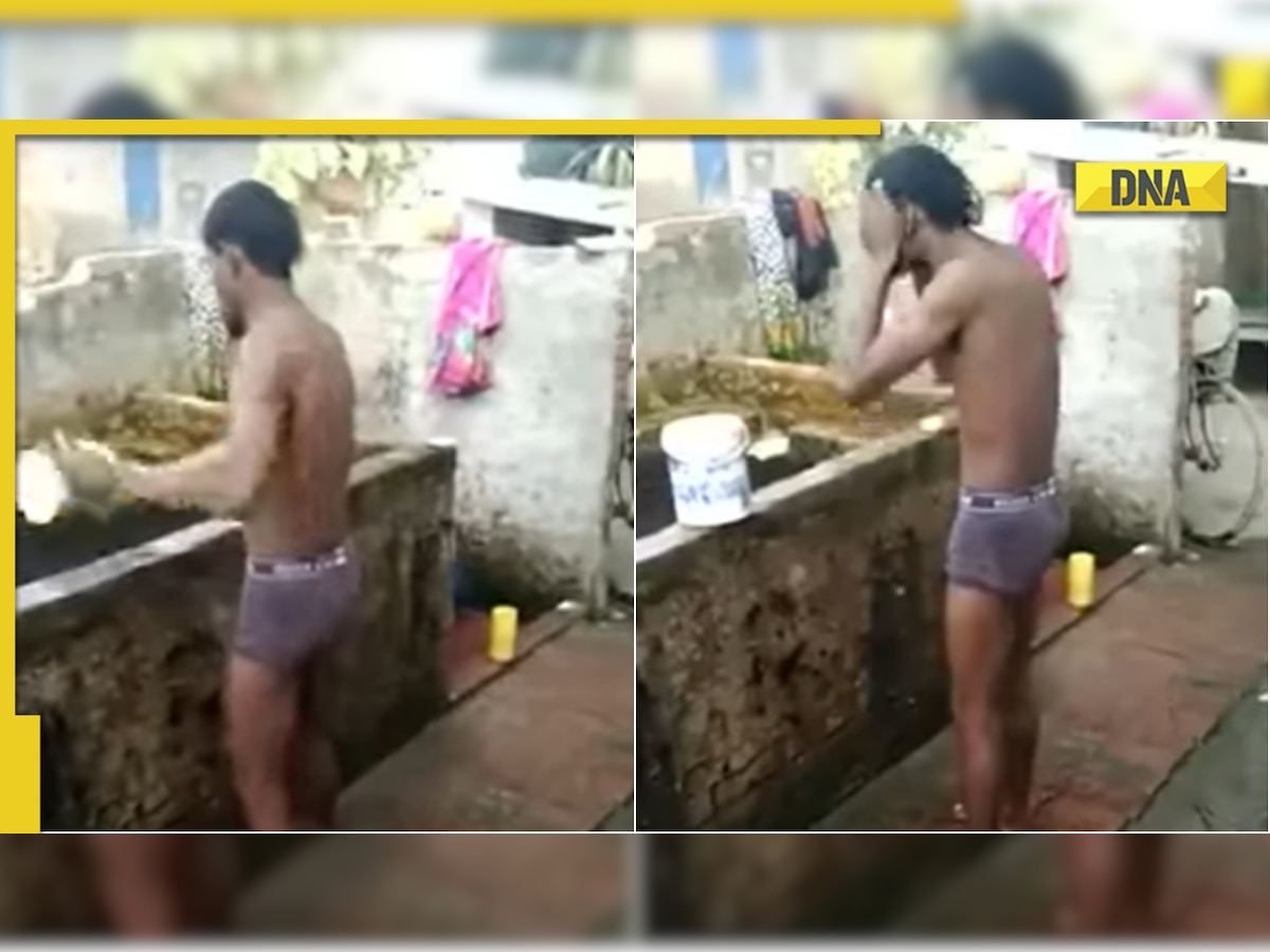 Viral video: Hate to take bath in winters? Take motivation from this man