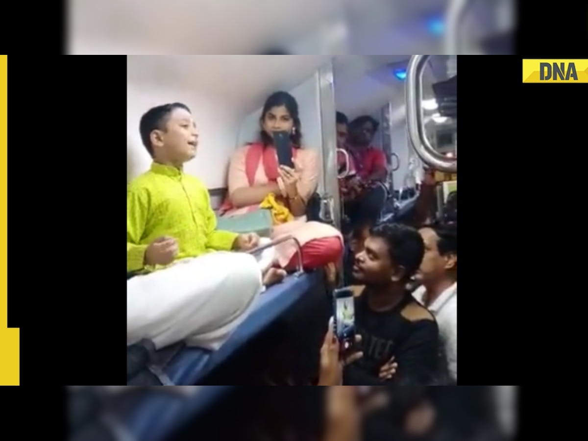 Viral video: 8-year-old Chennai boy impresses train passengers with his classical music performance