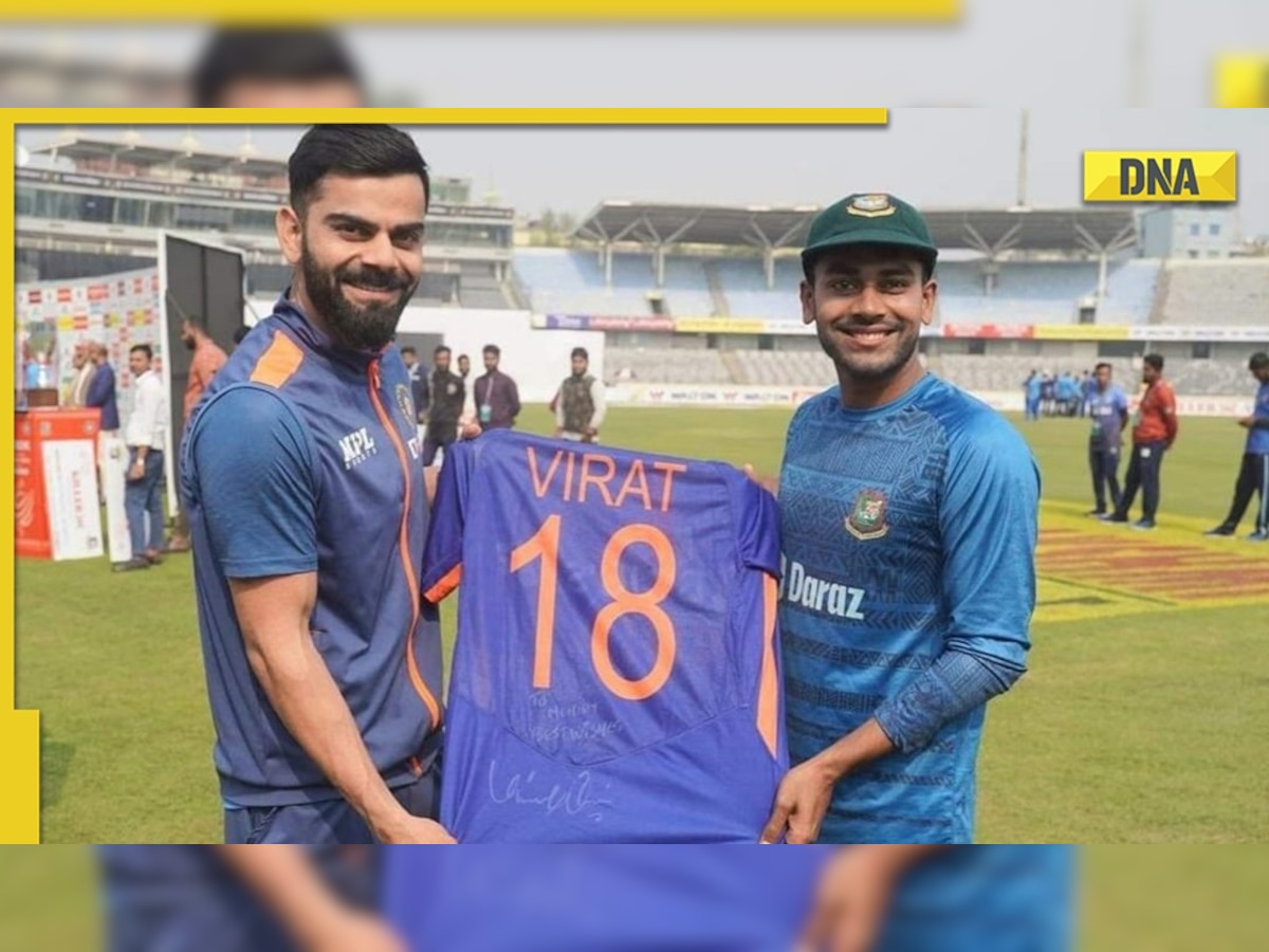 IND vs BAN: Virat Kohli gifts signed jersey to Mehidy Hasan, all-rounder calls him 'greatest cricketer'