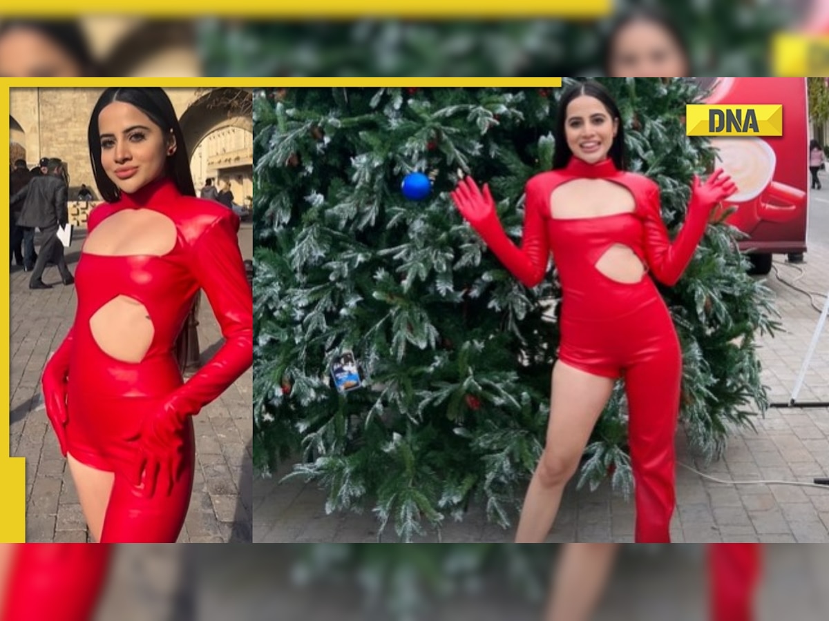 Urfi Javed leaves netizens impressed as she slays in red cut-out dress on Christmas