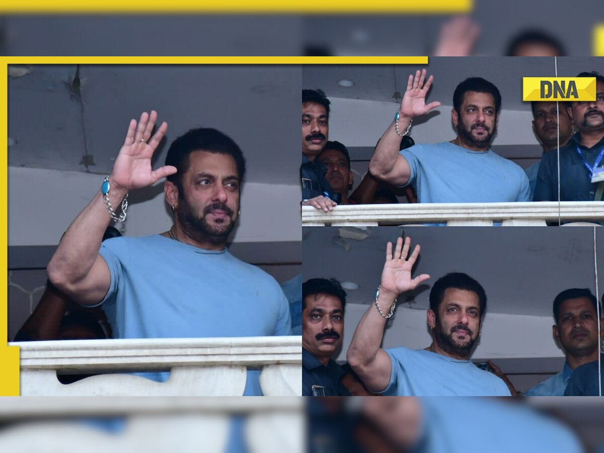 Salman Khan greets fans gathered outside Galaxy Apartments on his birthday