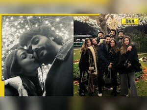 Malaika Arora kisses Arjun Kapoor in mushy photo, couple welcomes New Year with Varun Dhawan and Natasha Dalal