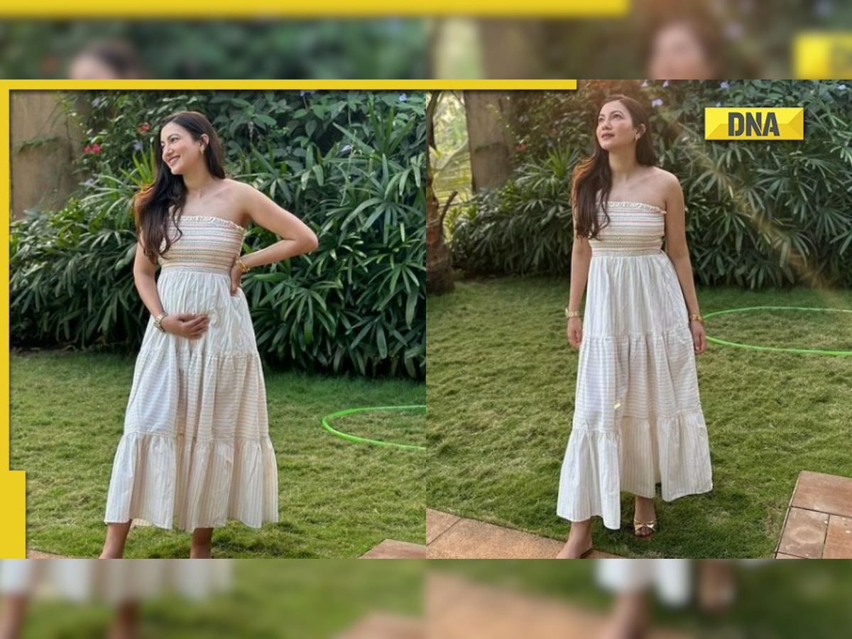 Gauahar Khan shares first baby bump photo, husband Zaid Darbar calls her 'beautiful'