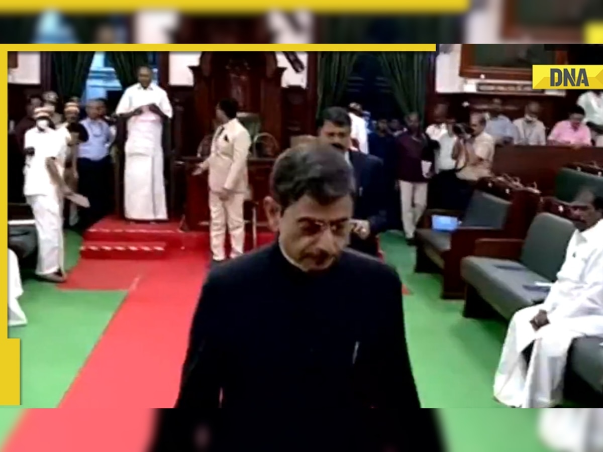 Tamil Nadu Governor RN Ravi walks out of Assembly amid row with CM MK Stalin over his speech