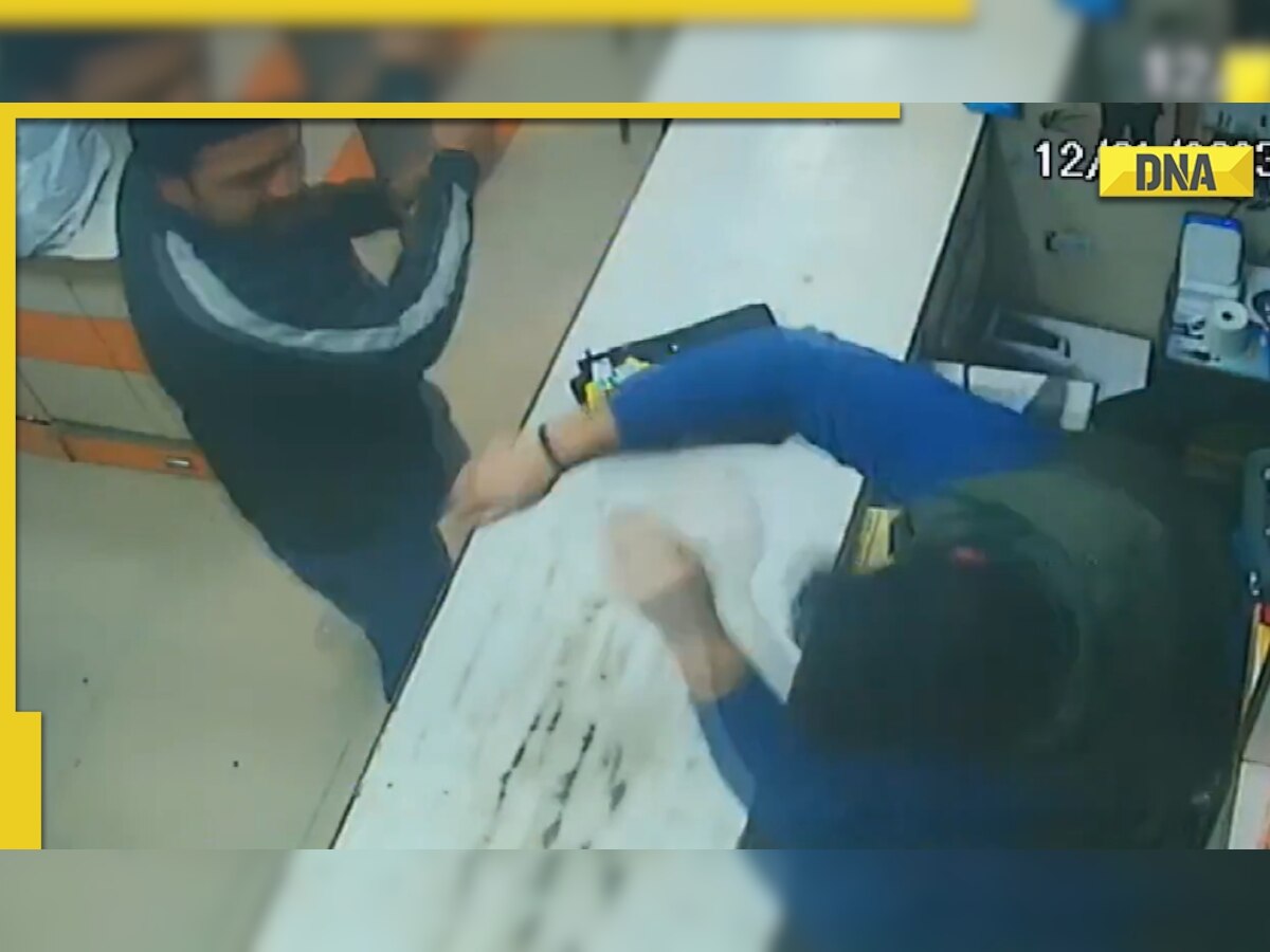 Noida: Shopkeeper attacked by 2 men for refusing to replace jacket, watch video