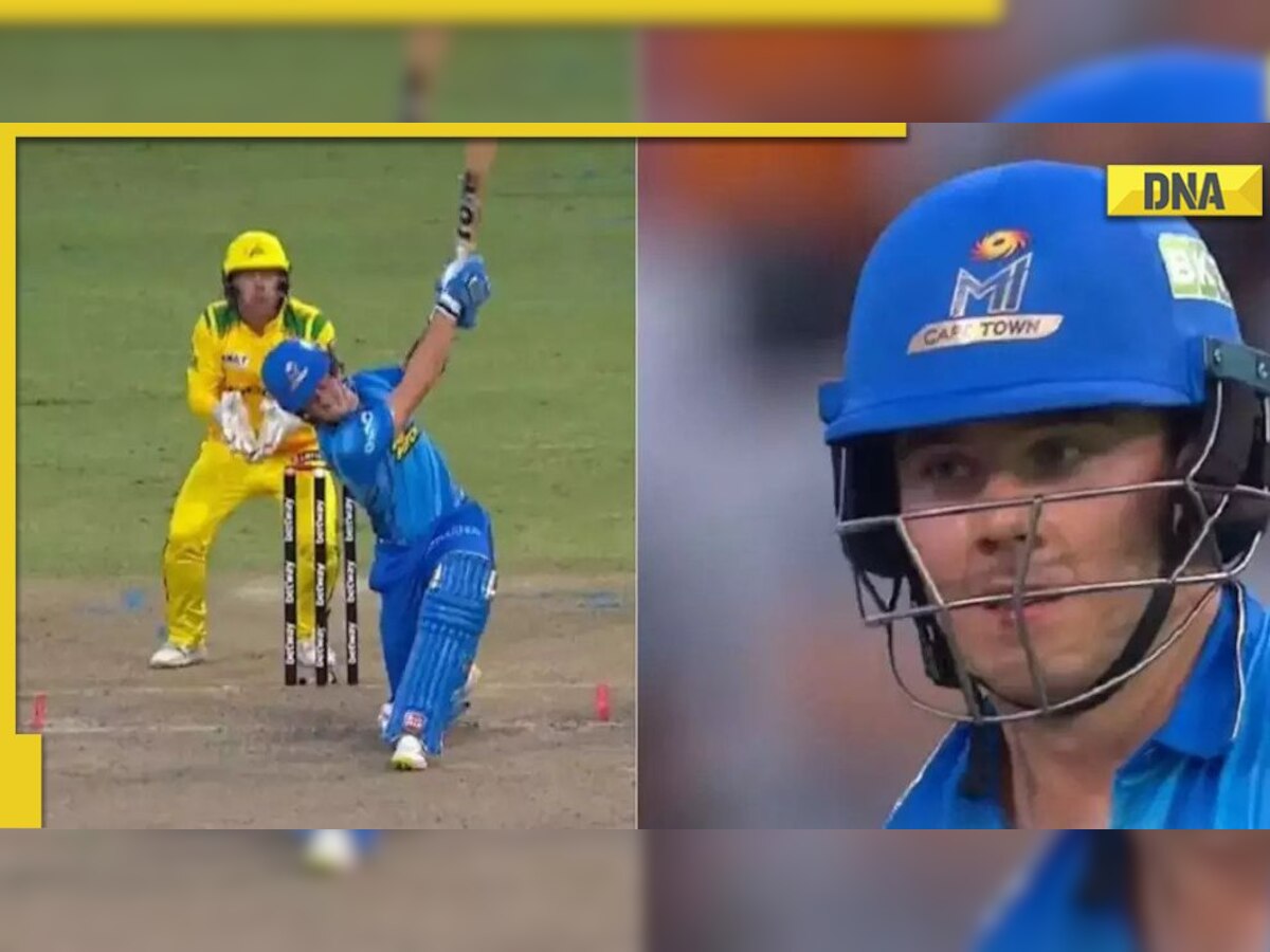 WATCH: Dewald Brevis hits monstrous no-look six for MI Cape Town against Joburg Super Kings in SA20