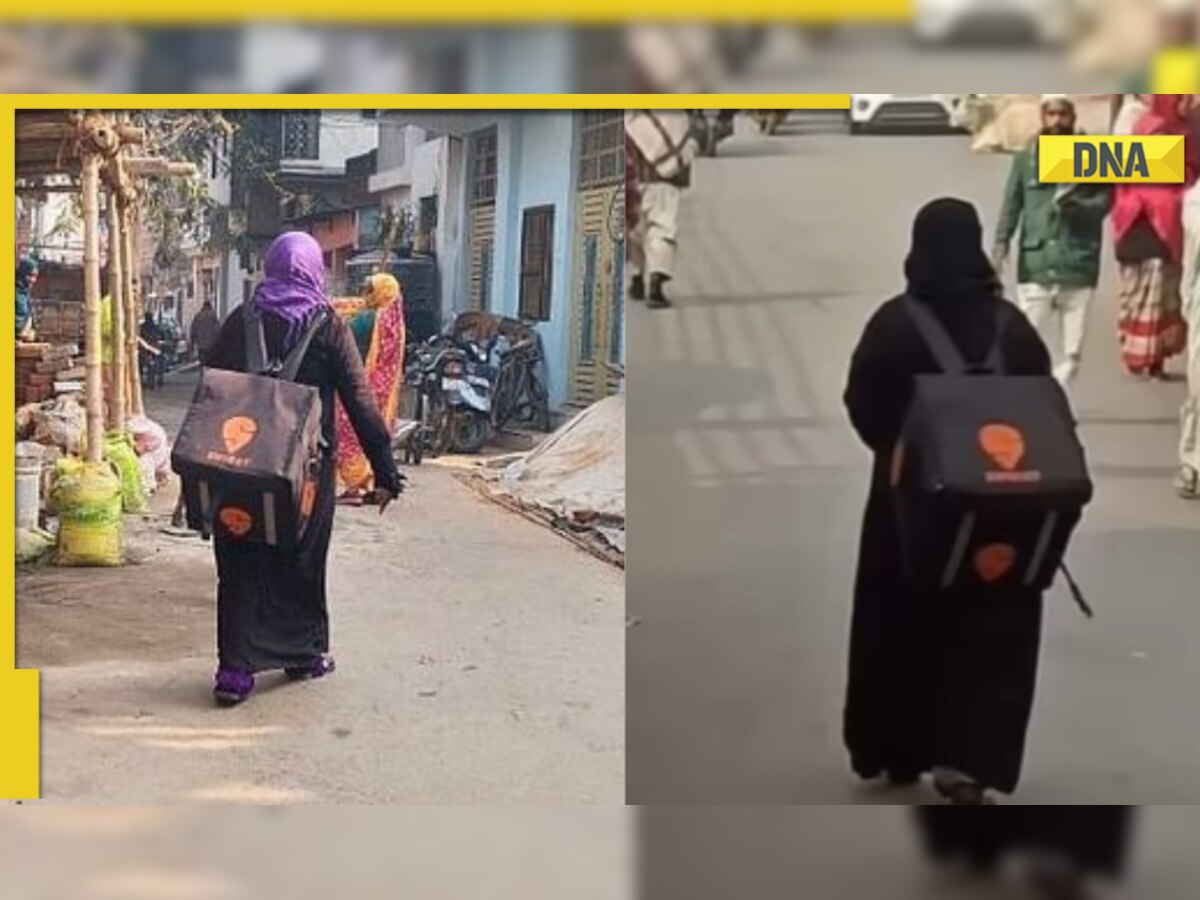 40-year-old burqa-clad woman walking with Swiggy backpack in Lucknow, know all about her