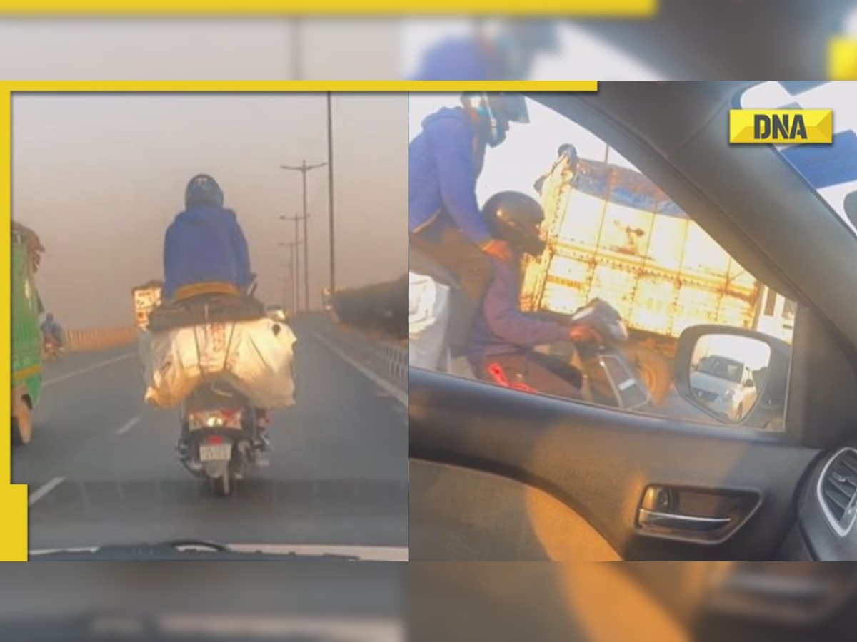 ‘India jugaado ka desh hai’: Video of man riding on Honda Activa rider's shoulder will leave you confused 
