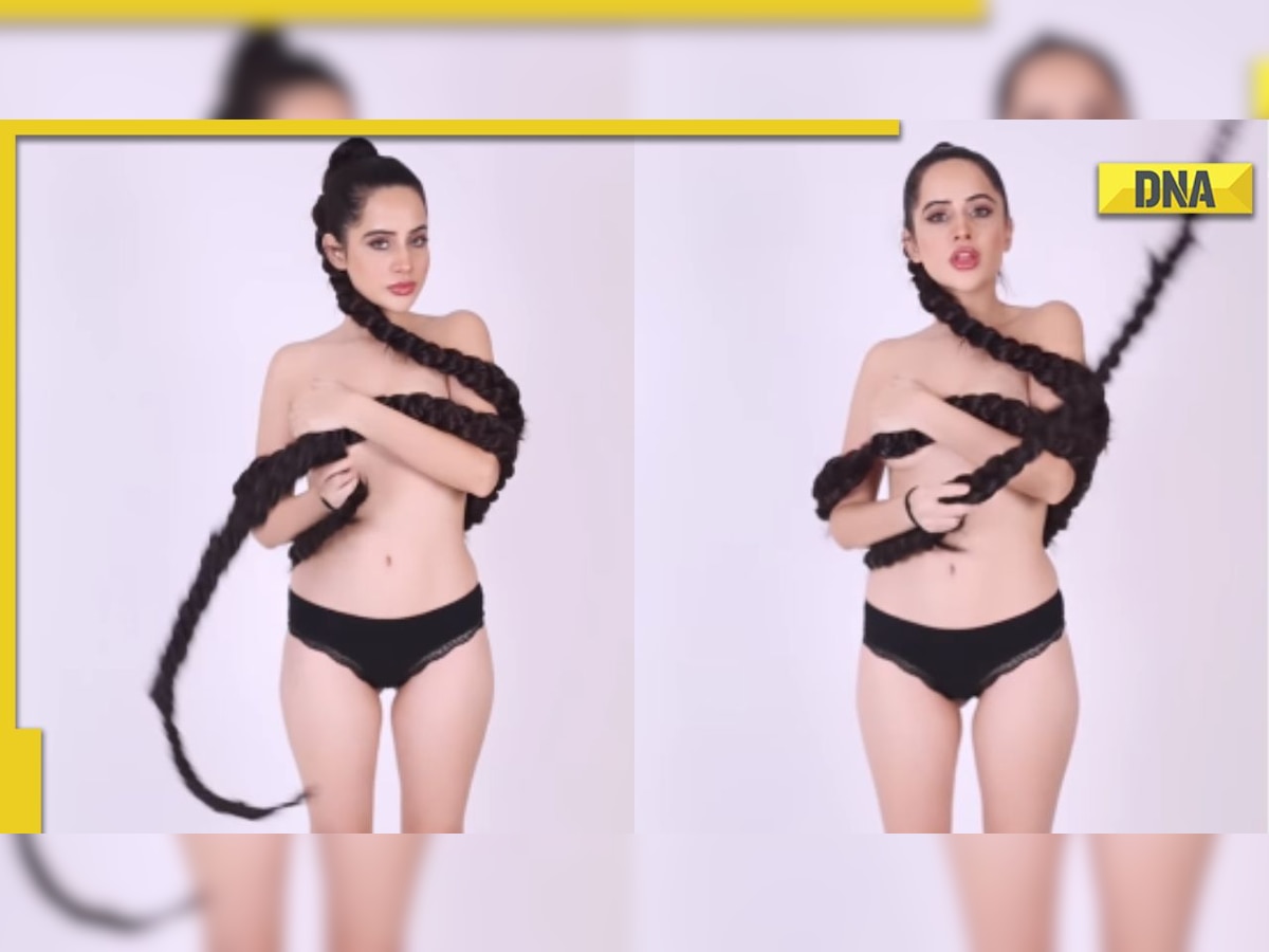'Ek thi dayan': Urfi Javed poses semi-nude, covering herself with long braid, earns netizens' hilarious reactions