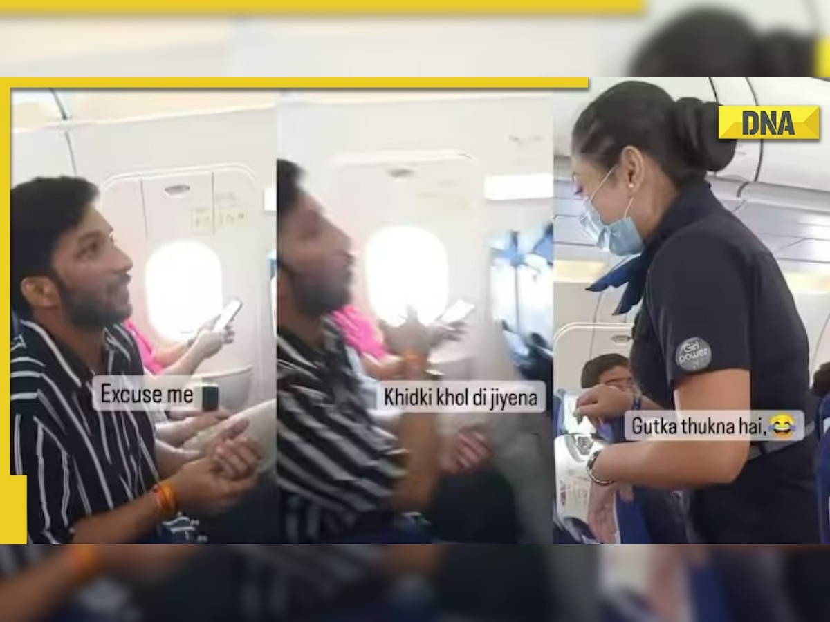 ‘Khidki khol dijie, gutkha thukna hai’: Man’s hilarious request to air hostess goes viral, WATCH video