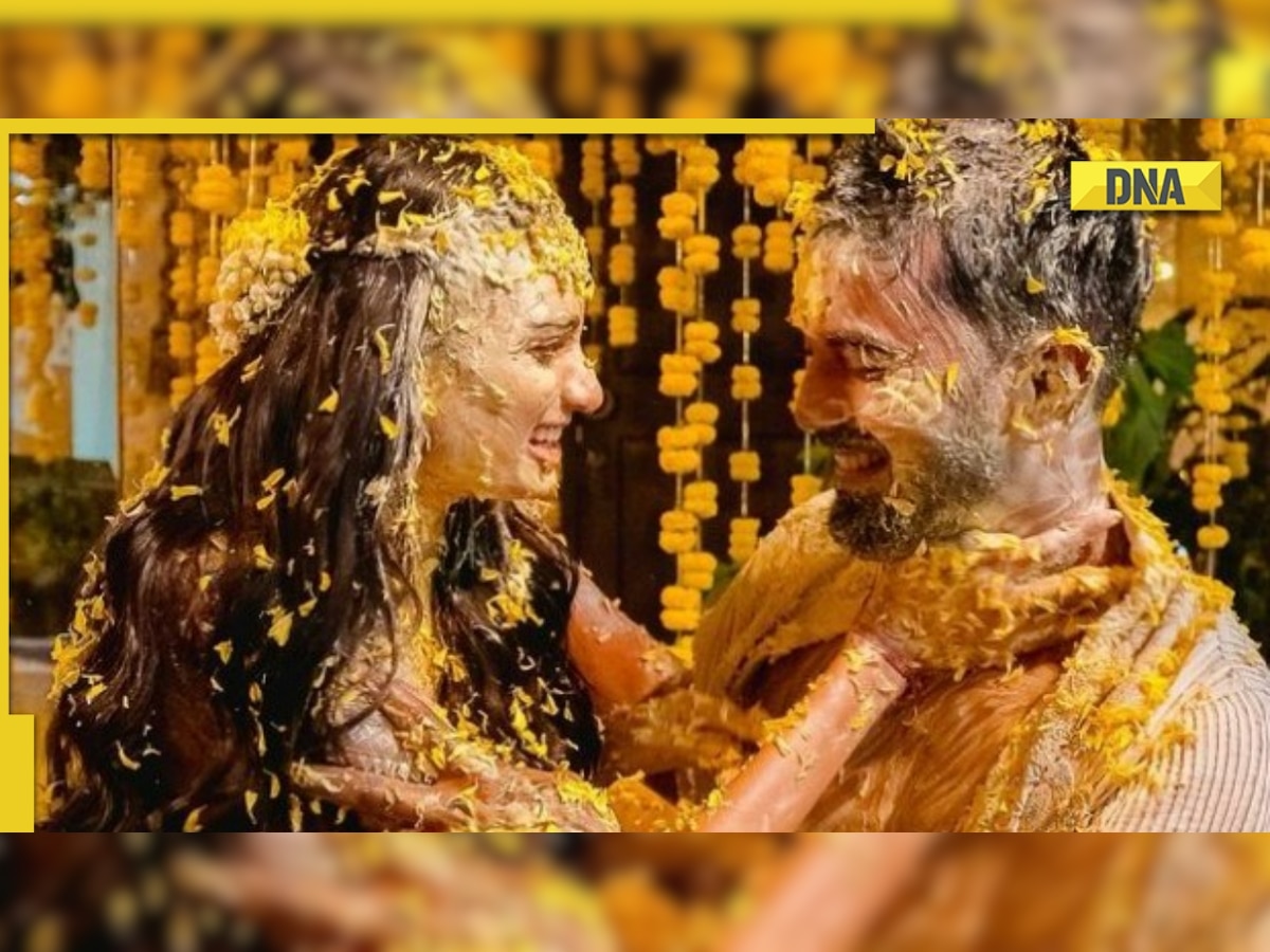 Athiya Shetty-KL Rahul apply haldi on each other in unseen photos from their wedding festivities. See pics here