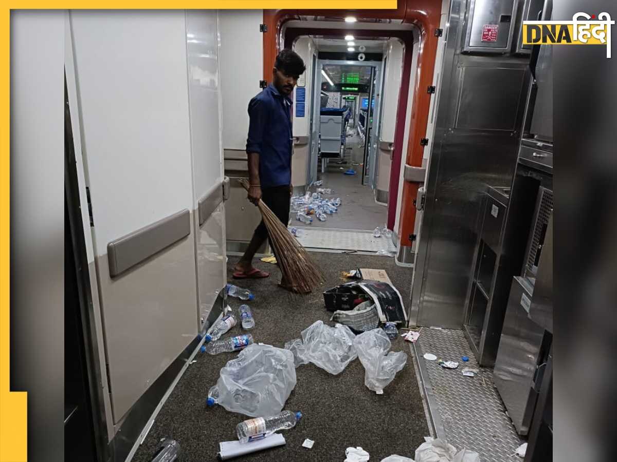 Vande Bharat Train Viral Photo: बुलेट जैसी ट्रेन को भी पैसेंजर्स ने बनाया कूड़ाघर, वायरल फोटो देखकर भड़के लोग