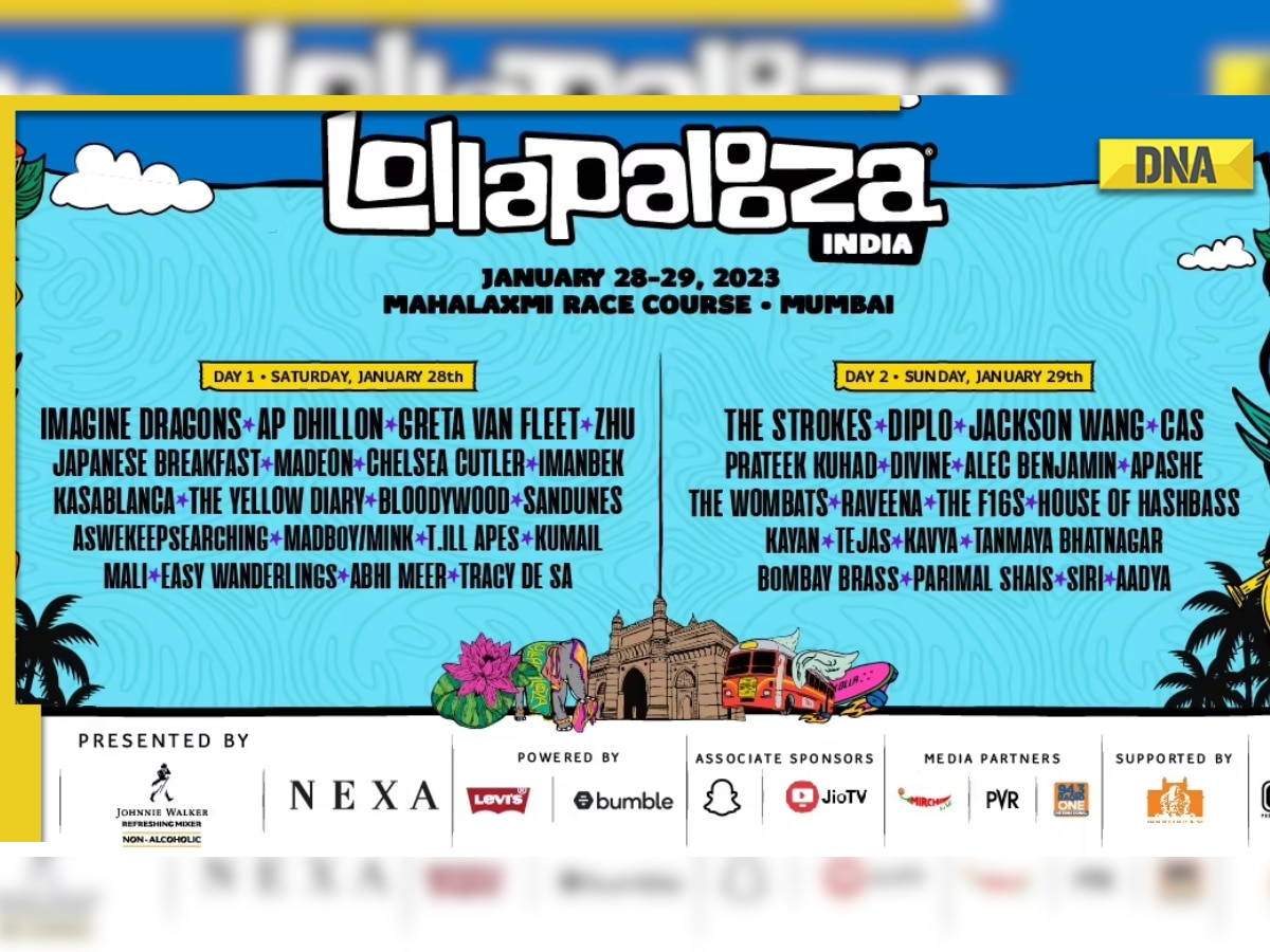 Lollapalooza 2023 Check artist lineup for Day 2 of Mumbai music