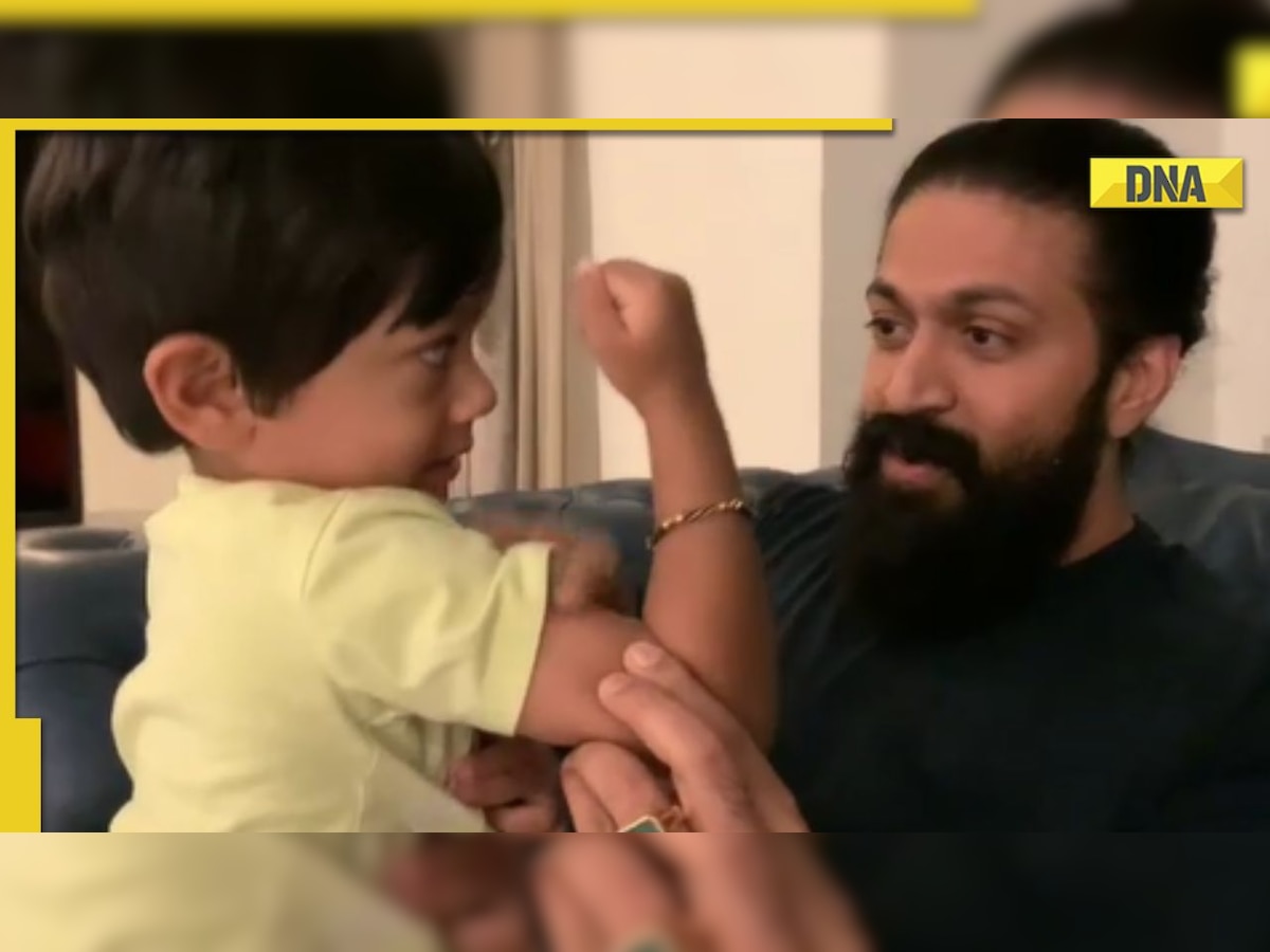 Watch: KGF star Yash's son compares his muscles with papa's 'soft' arms, actor praises his conviction