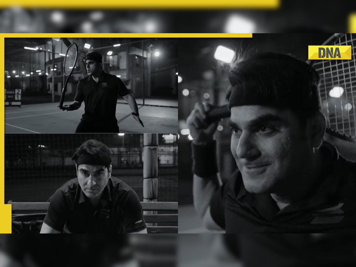 Arbaaz Khan transforms into Roger Federer, plays bad tennis and cusses in Hindi; fans call it 'his best work'. Watch