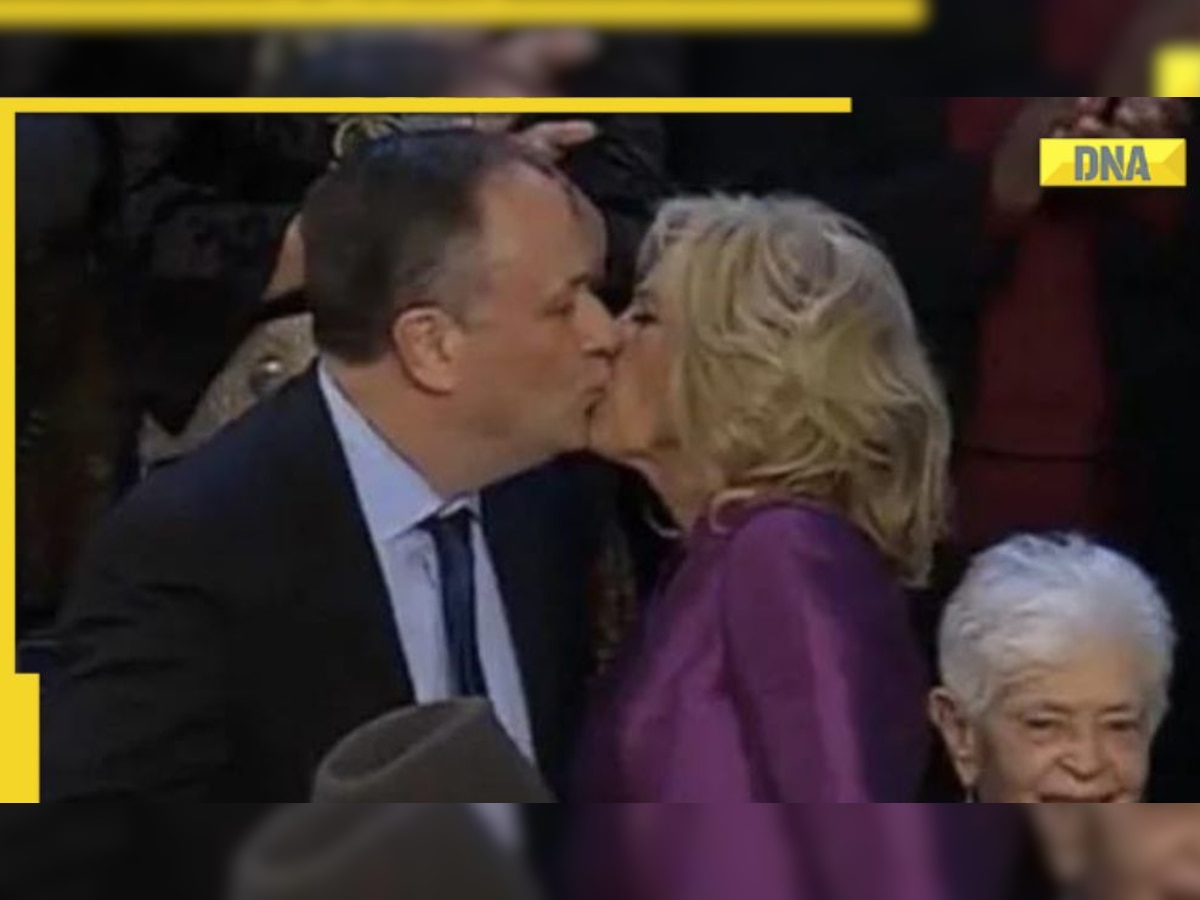 Watch: US First Lady Jill Biden's smooch with V-P Kamala Harris's husband takes world by surprise