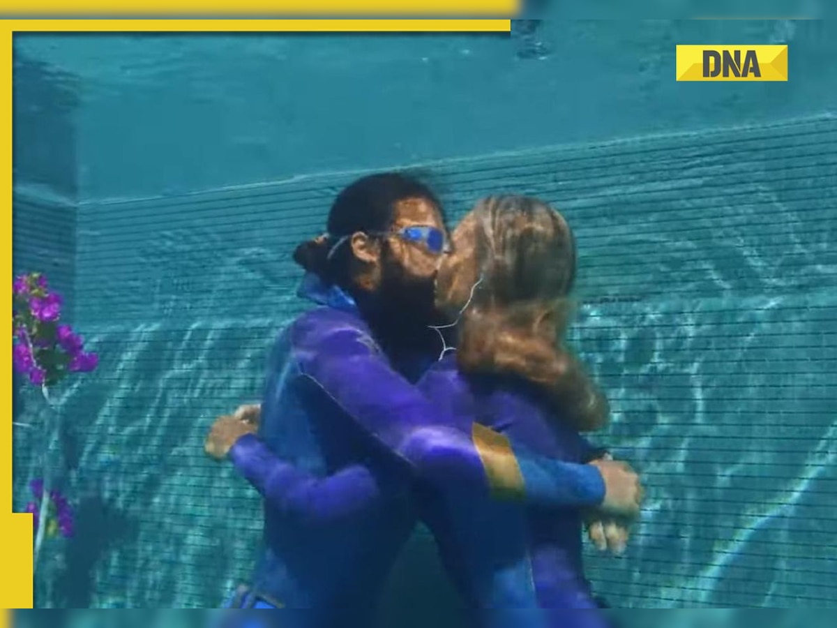 Couple set a new Guinness World Record by kissing underwater for 4 minutes