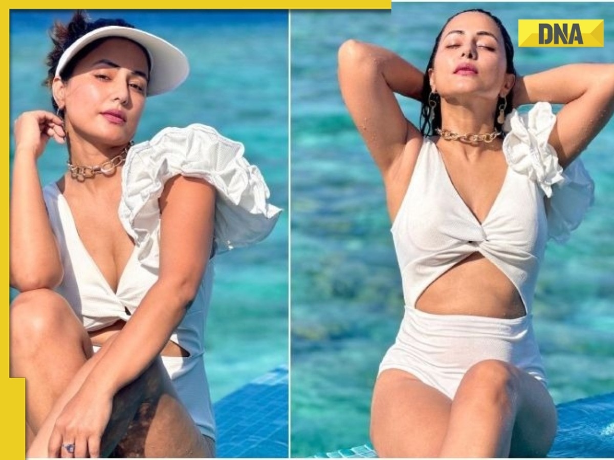 Hina Khan gets brutally trolled for sharing photos in white monokini,  netizens say 'kapde kharidne ke paise khatm'