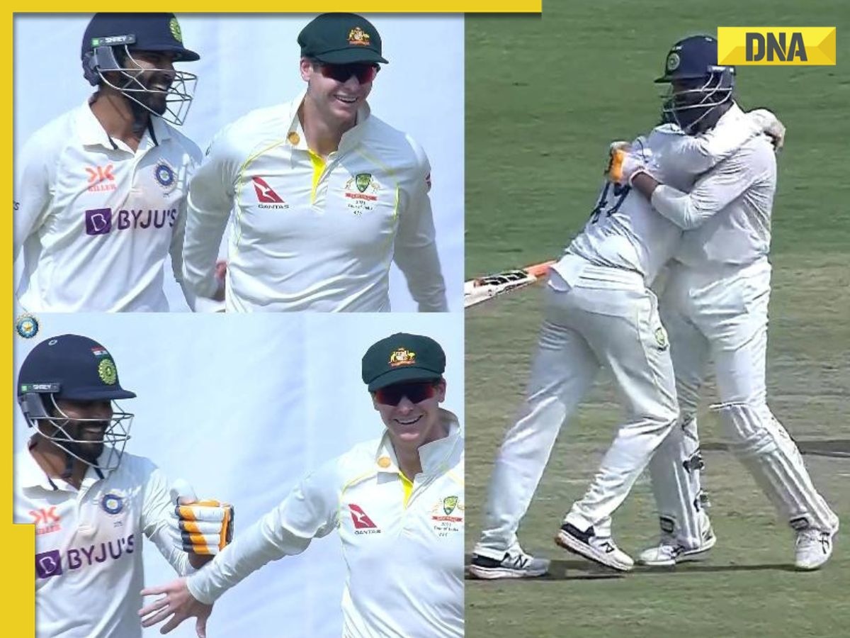 IND vs AUS: Ravindra Jadeja ends up hugging Steve Smith after colliding with him - Watch